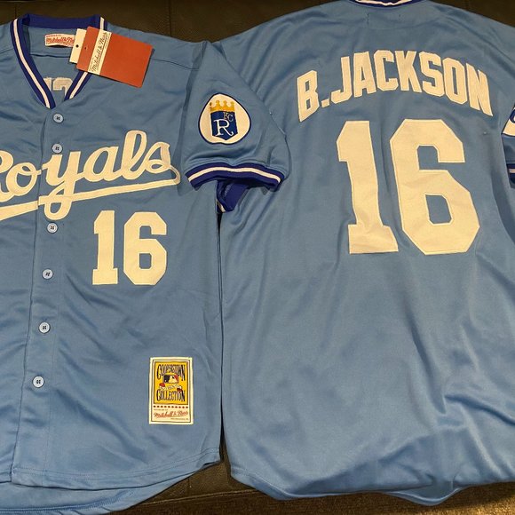 Mitchell and Ness KANSAS CITY ROYALS BO JACKSON Men's JERSEY Sz M,L,XL,2X,3X NEW - Picture 2 of 8